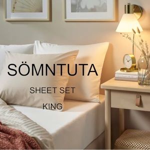 IKEA Somntuta sheet set in King size WHITE